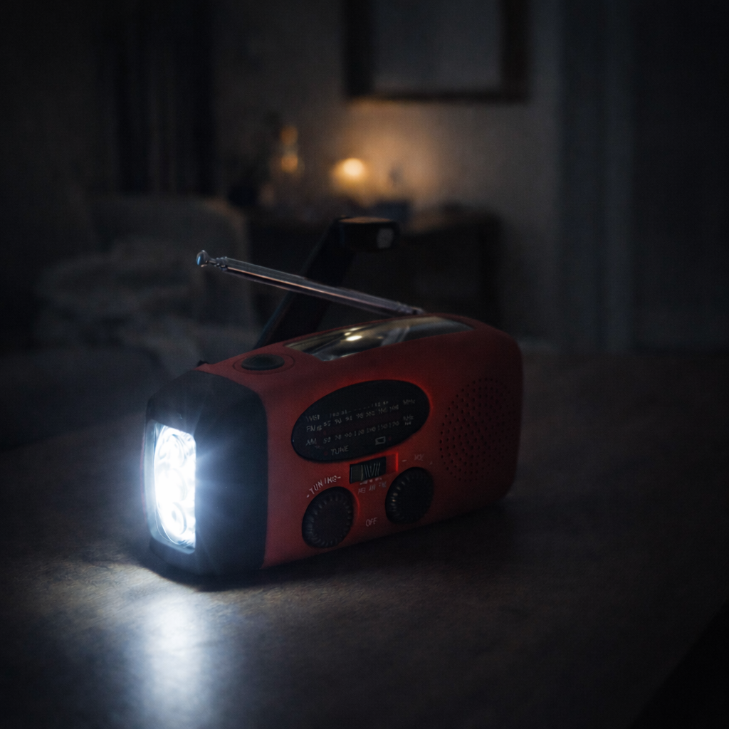 Radio awaryjne na brak prądu – z korbką i panelem solarnym