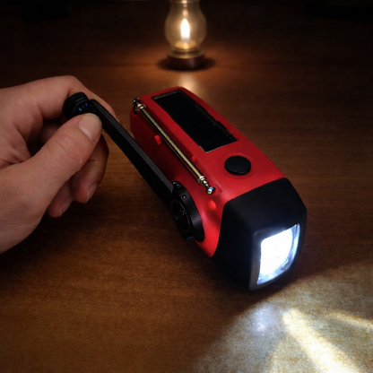 Radio awaryjne na brak prądu – z korbką i panelem solarnym