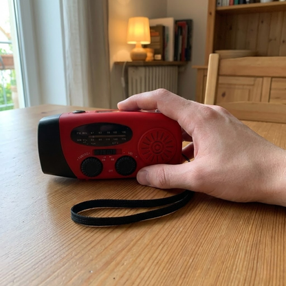 Radio awaryjne na brak prądu – z korbką i panelem solarnym